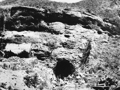 Construction of a Tunnel on the Colombo-Kandy Railway by English Photographer
